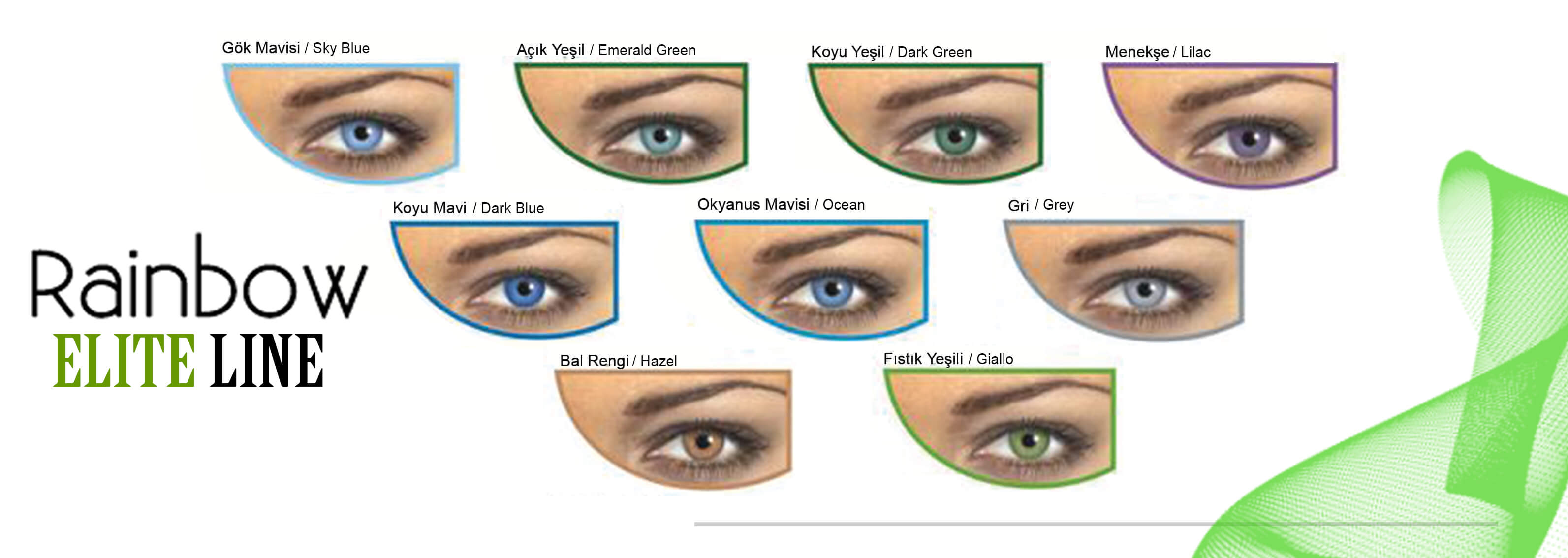 rainbow renkli lens