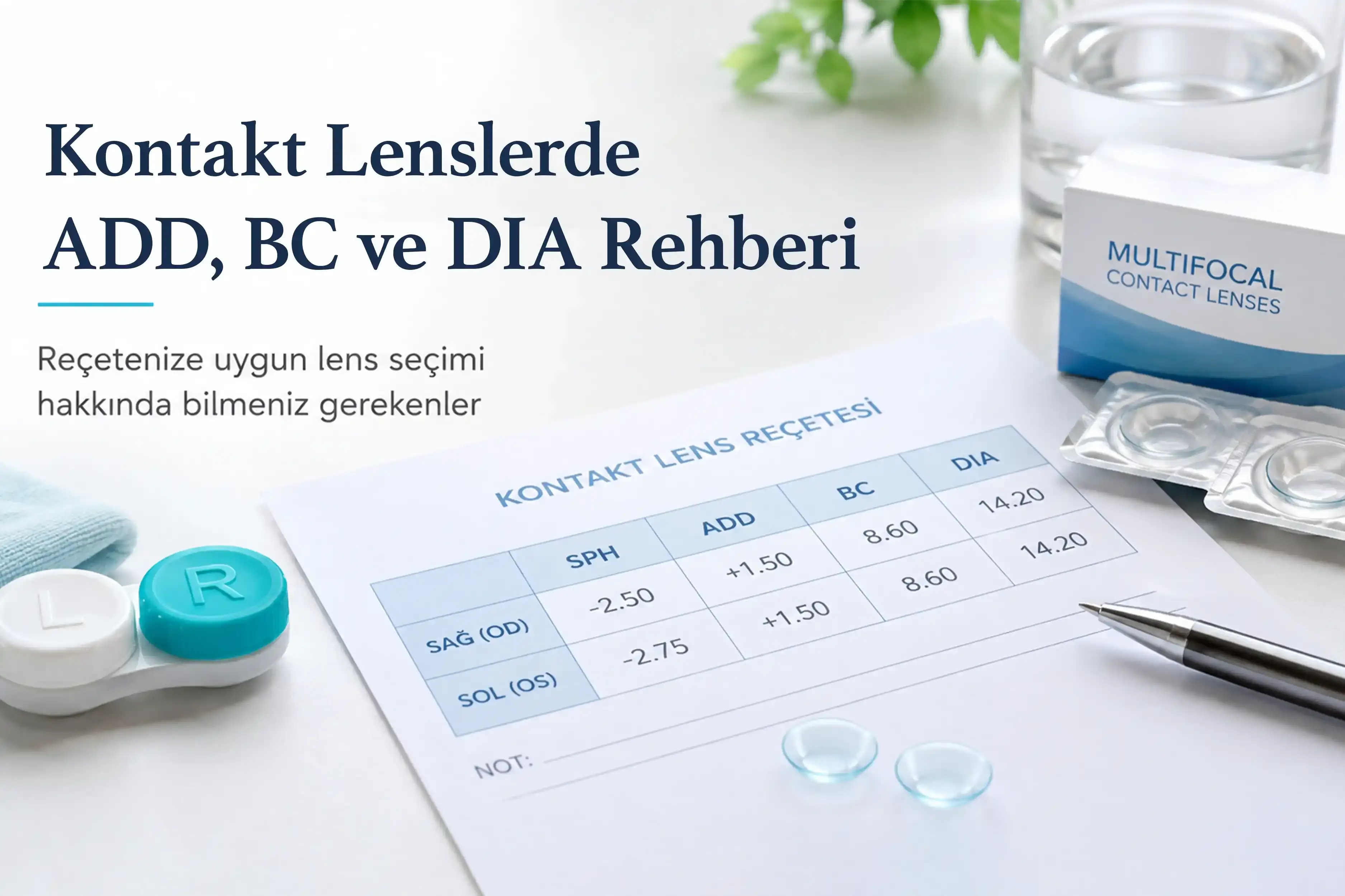 Lens Reçetesinde ADD Ne Demek? LOW, MED, HIGH, BC ve DIA ile Multifokal Lens Rehberi
