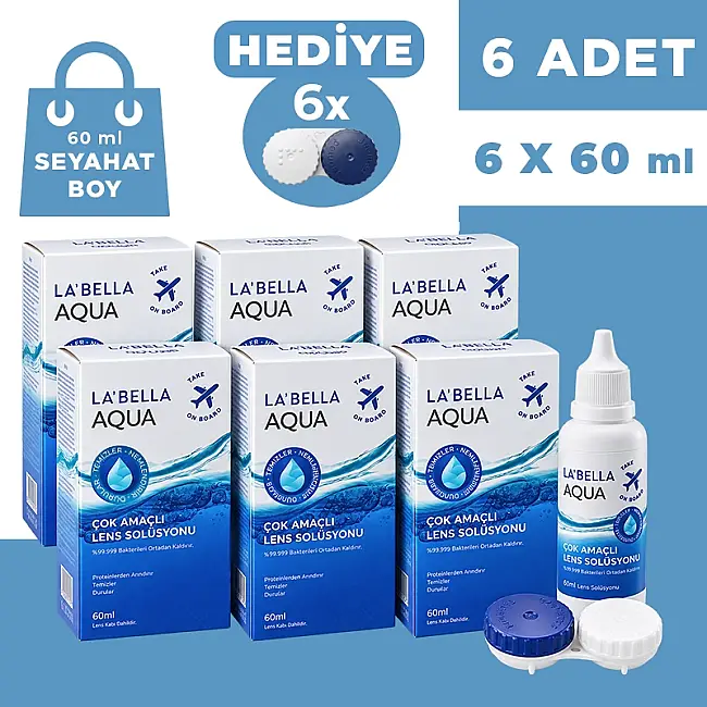 Aqua Labella Lens Solüsyonu 60 ml x 6 Adet - 1