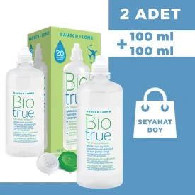 Bio True Solüsyon 100 ml + 100 ml (2 adet) - Bausch + Lomb